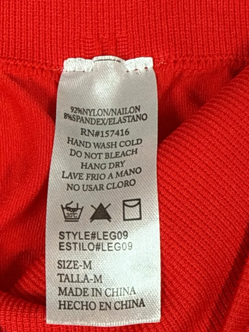 Alo Yoga LEG09 Ribbed High Waist Leggings Red Size M Excellent